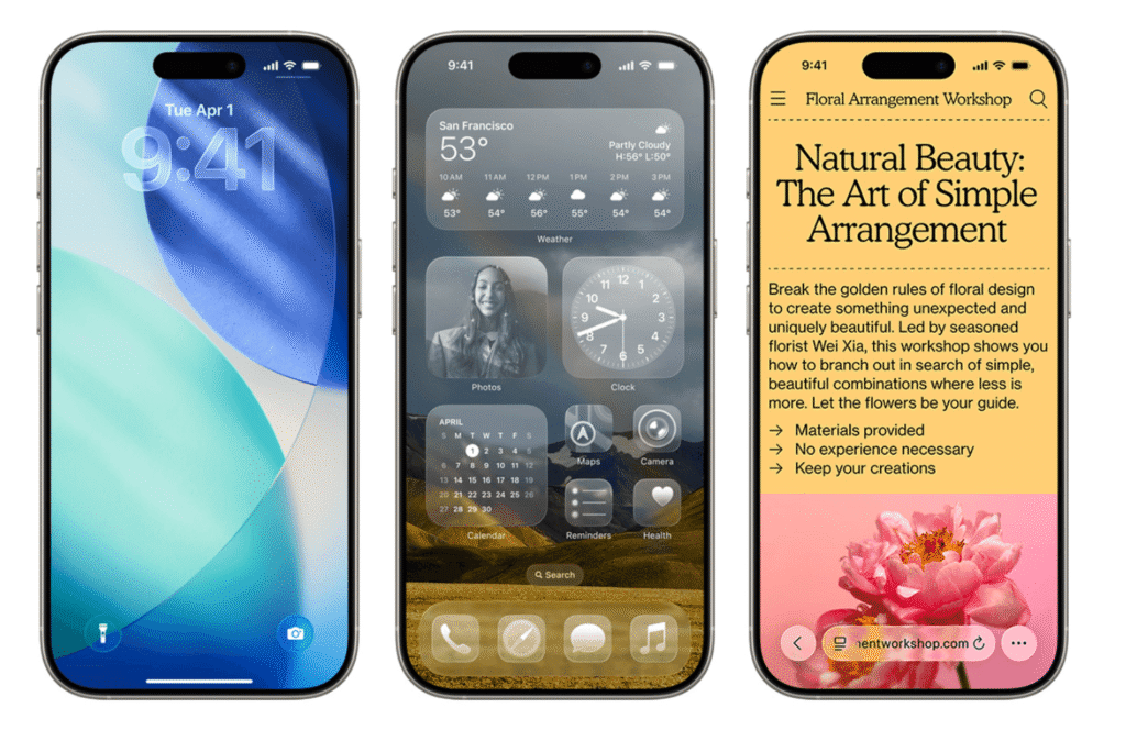 Conoce Liquid Glass, la nueva interfaz para todo el ecosistema Apple